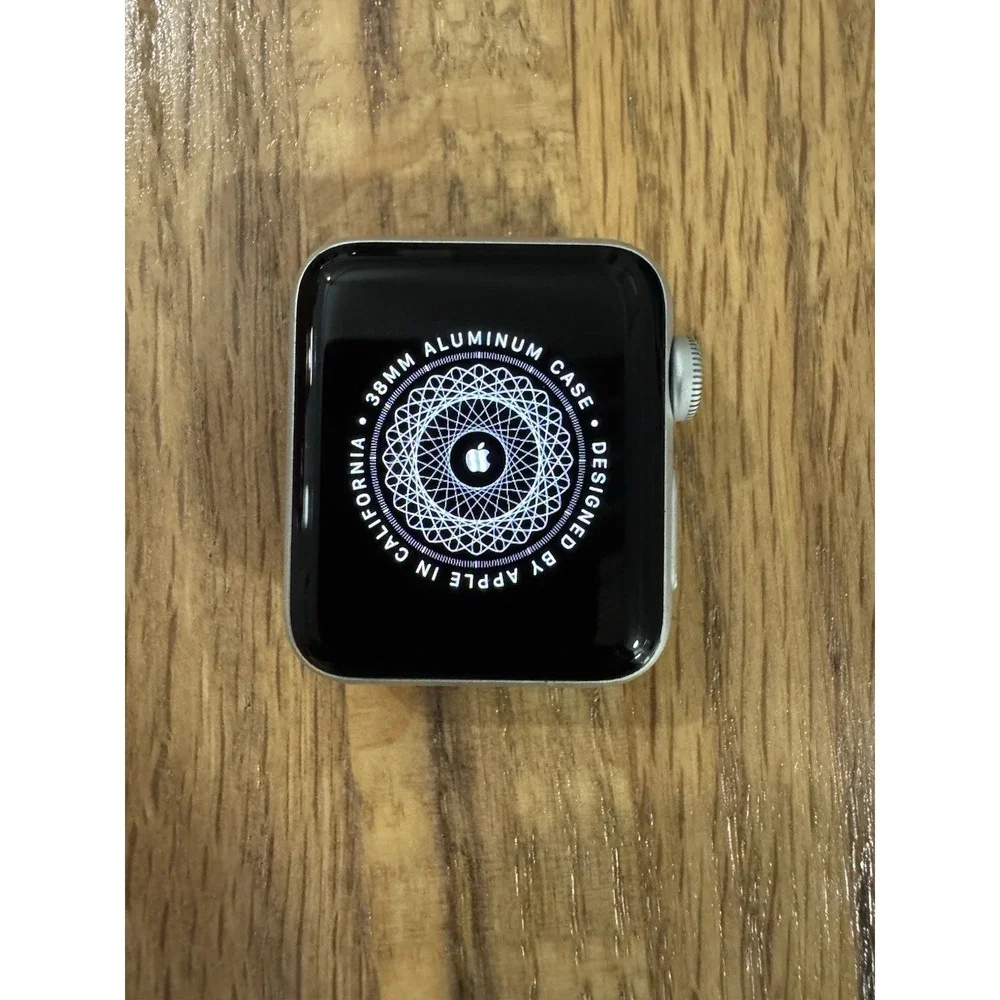 Apple iWatch Series 3 38MM GPS Silver Aluminum Wristband Black